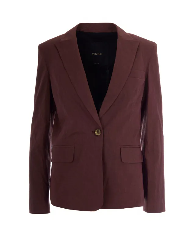 Linen Jacket Freda Brown made by Pinko