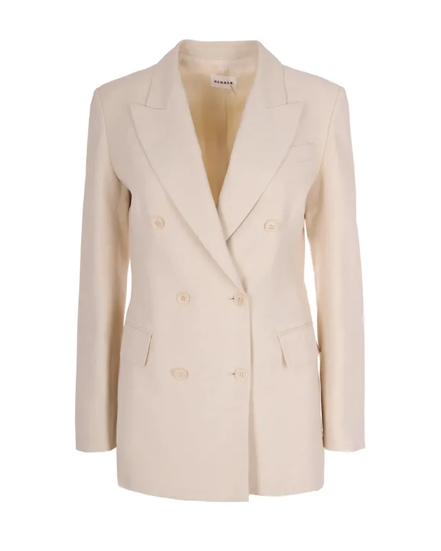 Double-Breasted Blazer Sand made by P.A.R.O.S.H.