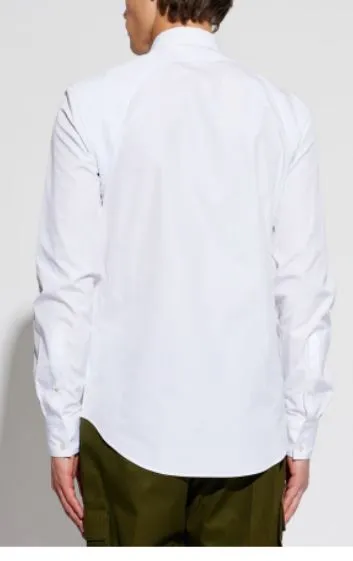 WHITE CHAIN DETAIL BUTTON SHIRT sold by Lord & Taylor product image thumbnail 2