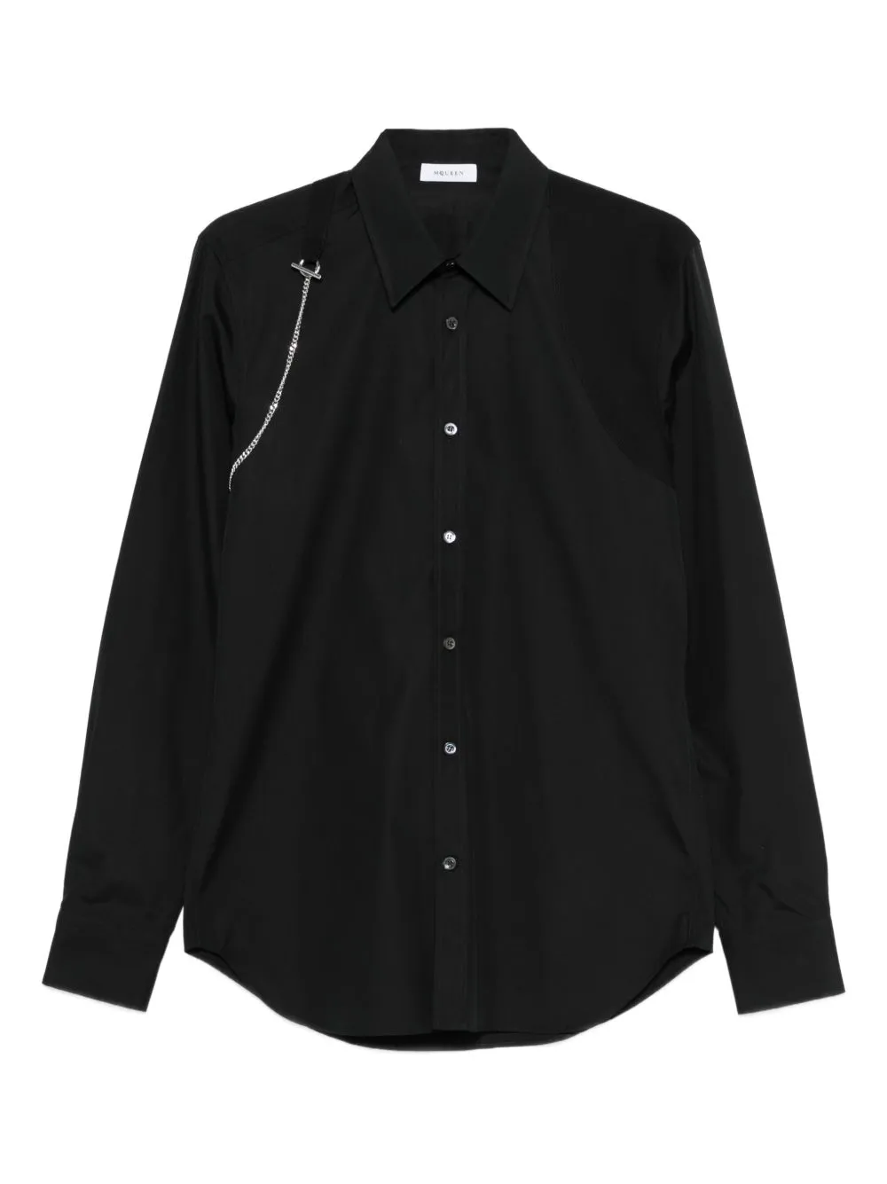BLACK CHAIN DETAIL BUTTON SHIRT sold by Lord & Taylor