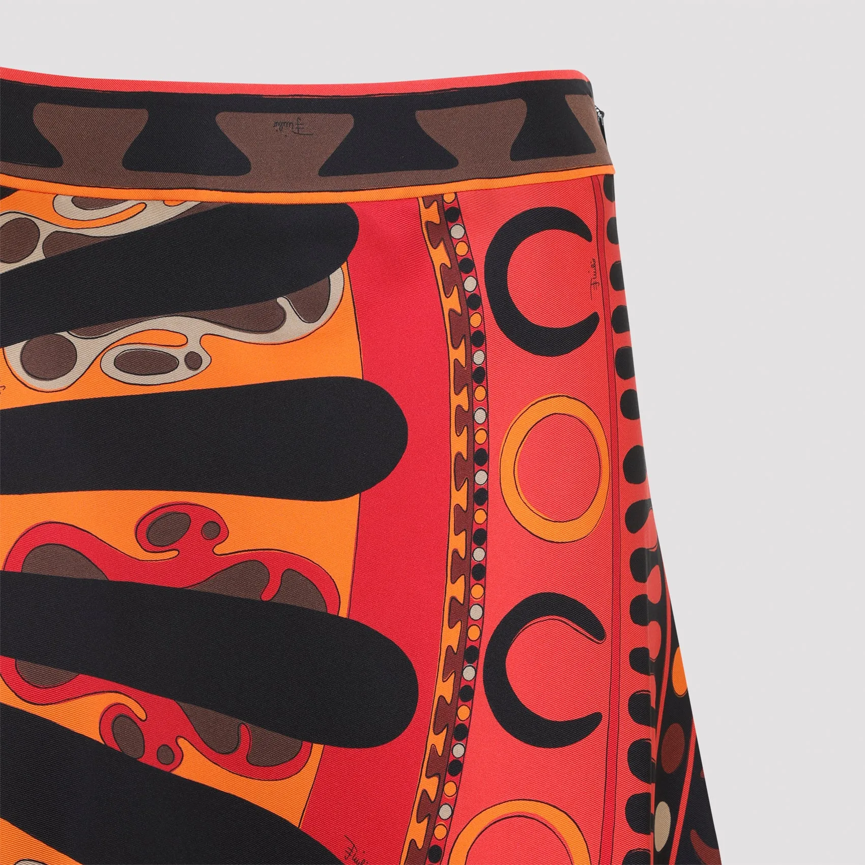 ORANGE BLACK ASYMMETRIC DRAPED SKIRT sold by Lord & Taylor product image thumbnail 4