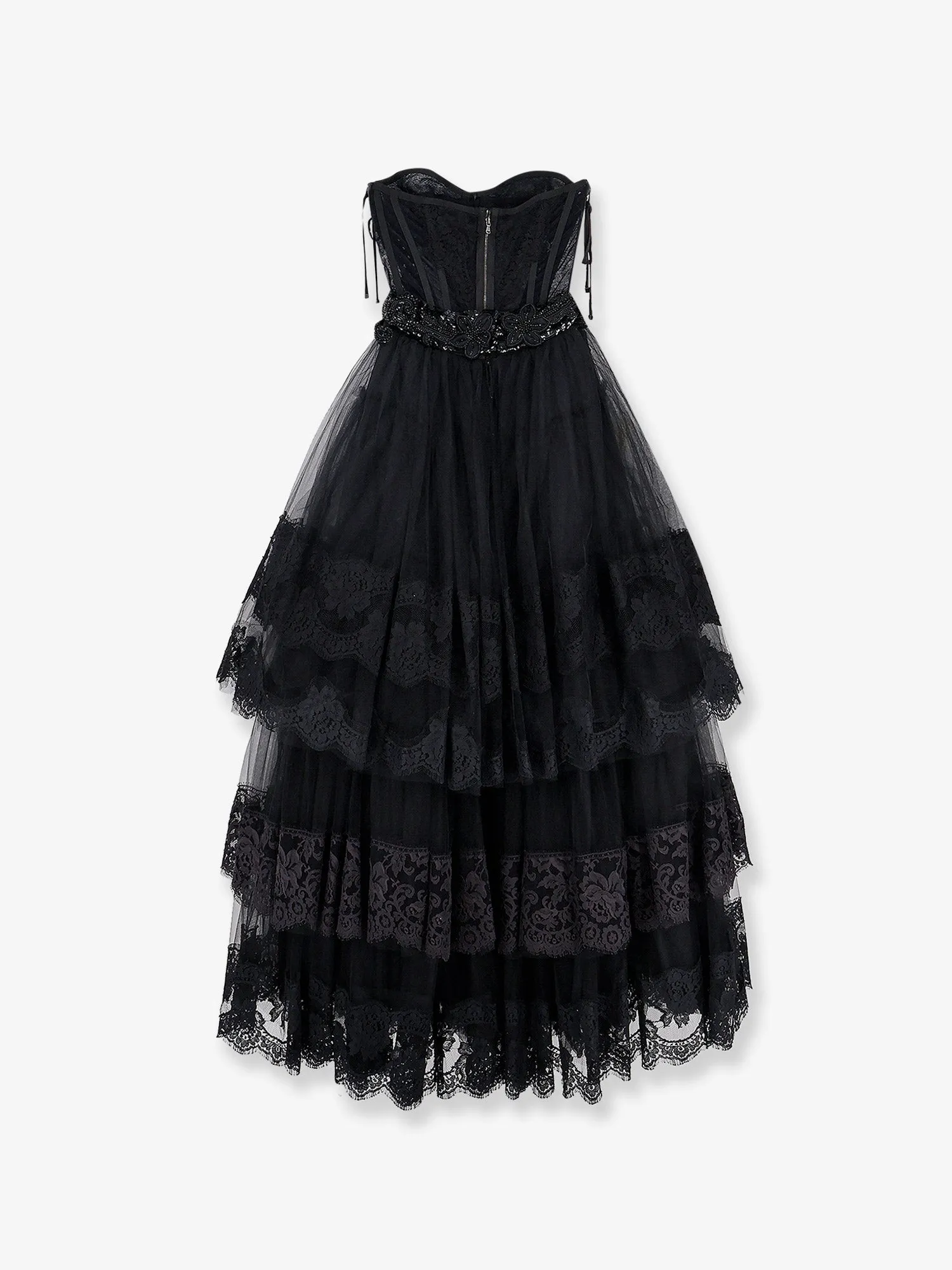 Long Tulle Dress with Bustier — Black sold by Lord & Taylor product image thumbnail 2