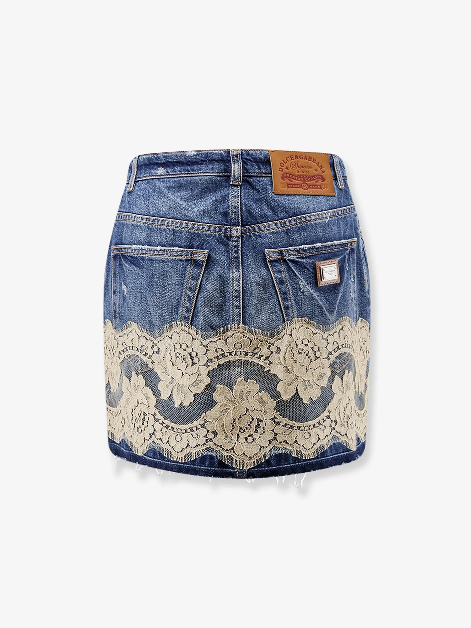 Denim Skirt with Lace Trim sold by Lord & Taylor product image thumbnail 2