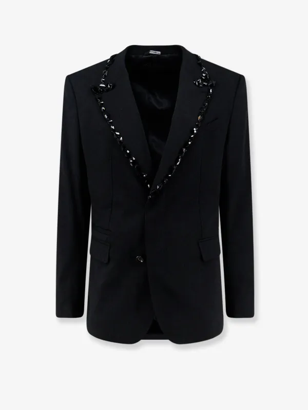 Blazer Sicilia Stretch Wool Black made by Dolce & Gabanna