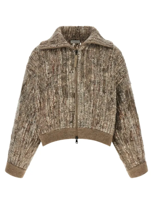 Tweed cardigan made by Brunello Cucinelli