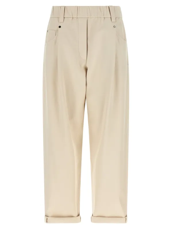 'Baggy Pull-On' pants made by Brunello Cucinelli