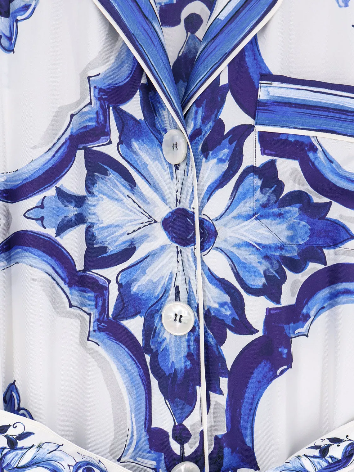 Long Silk Dress with Maiolica Print sold by Lord & Taylor product image thumbnail 3