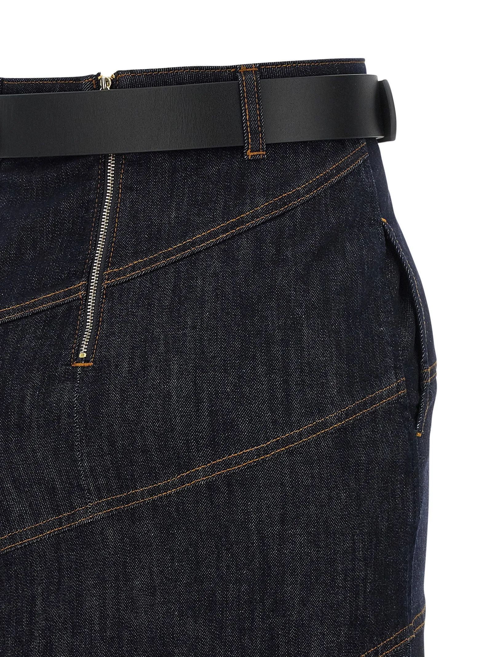 'Indigo Denim Belted Midi' skirt sold by Lord & Taylor product image thumbnail 4