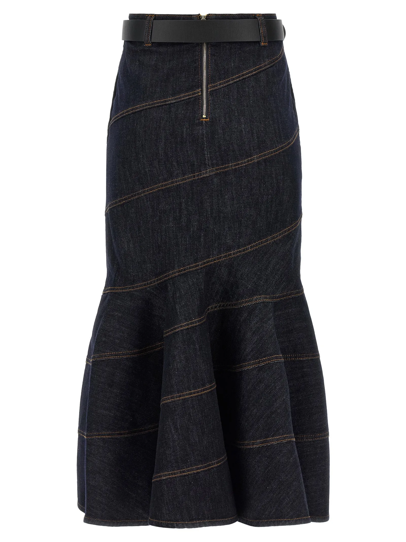 'Indigo Denim Belted Midi' skirt sold by Lord & Taylor product image thumbnail 2