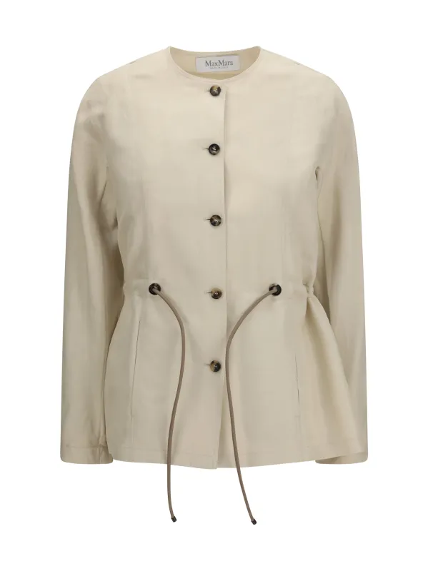 Jacket Carezza Linen-Silk Beige made by MaxMara