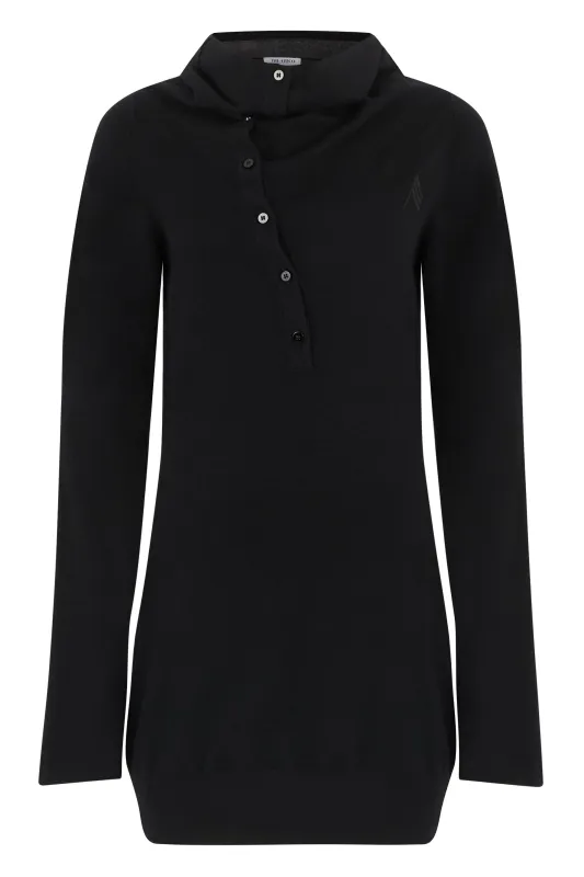 Asymmetric Wool-Cashmere Dress made by The Attico
