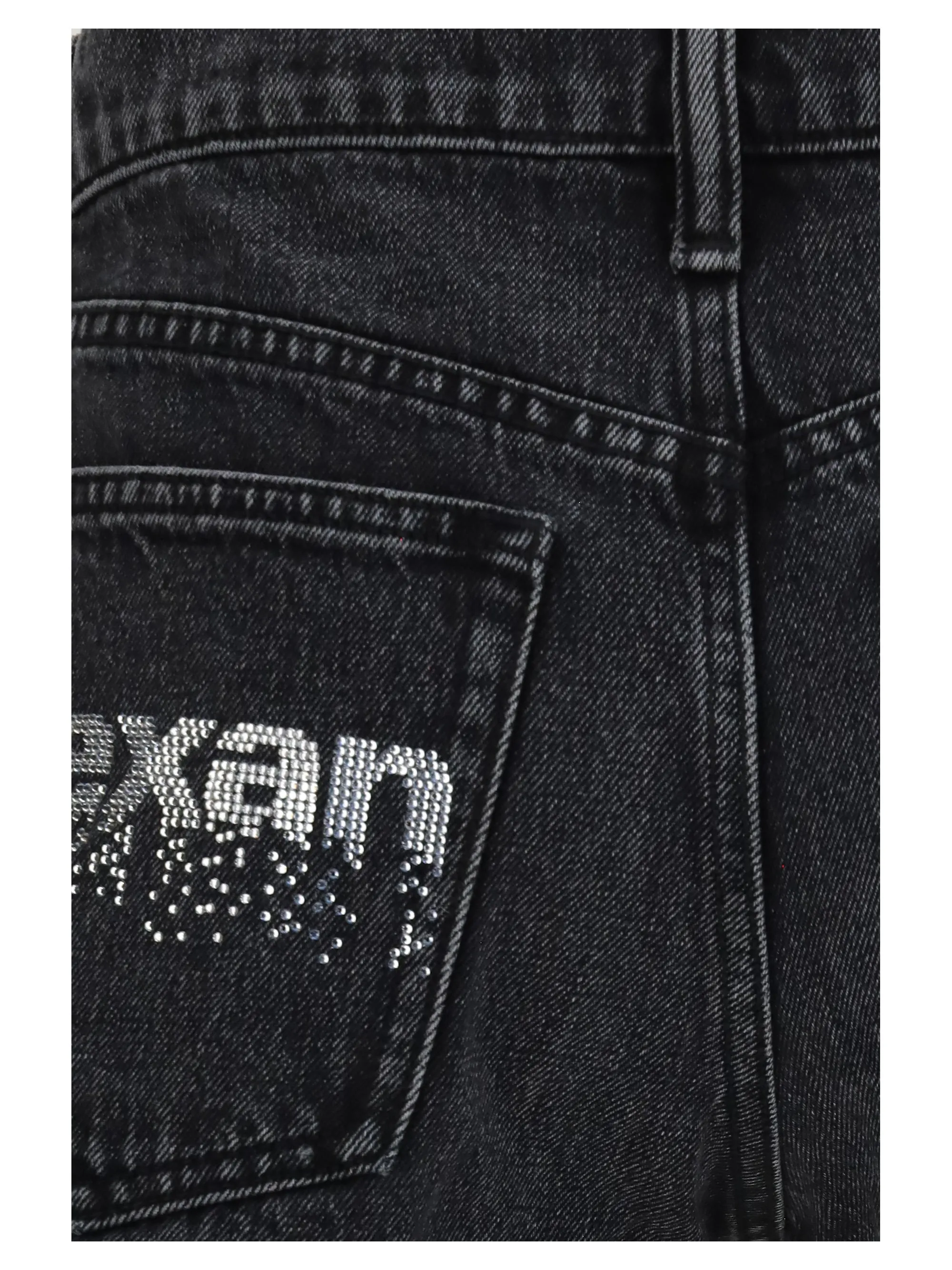Denim Shorts Crystal Logo Grey Aged sold by Lord & Taylor product image thumbnail 2