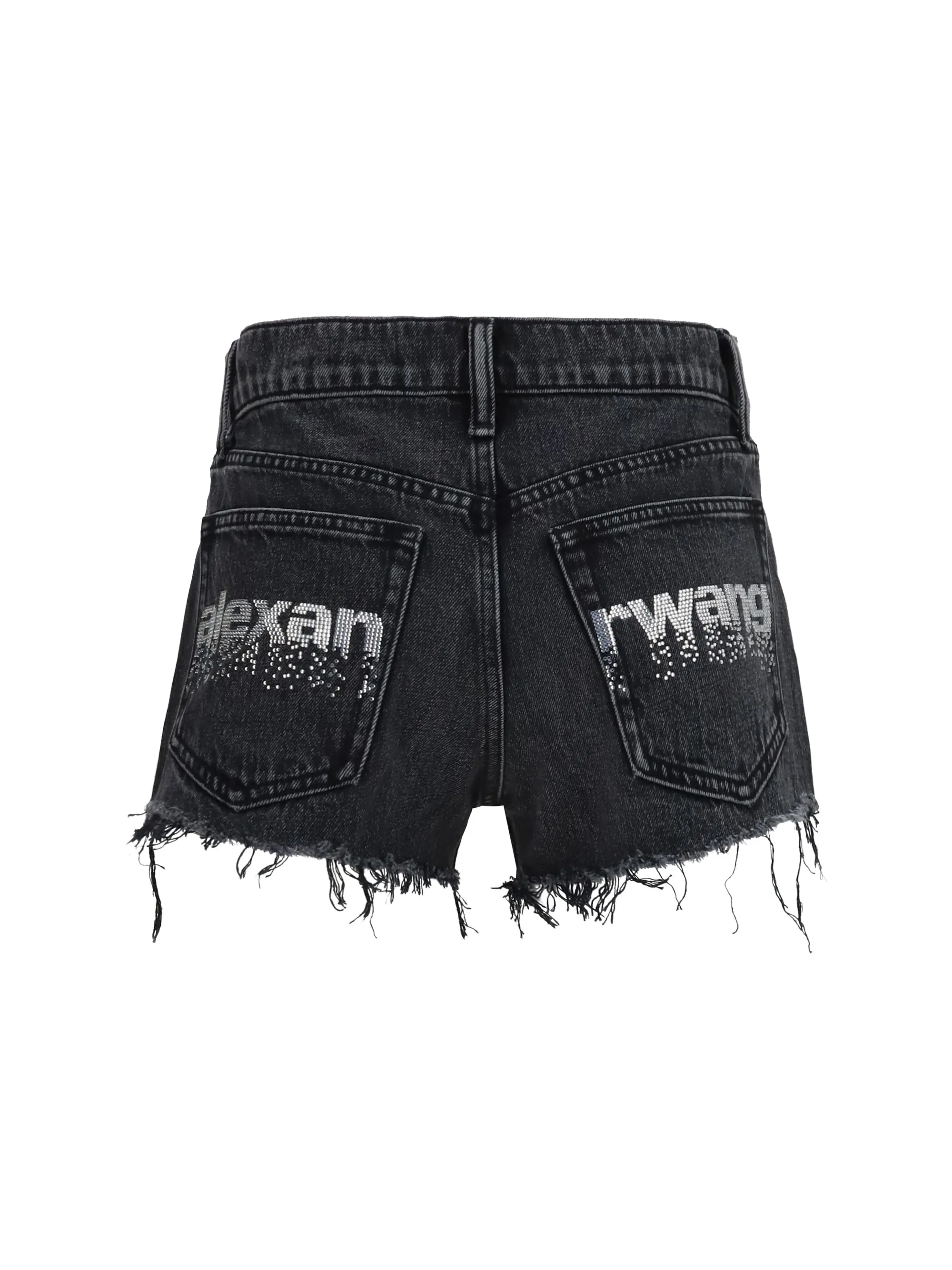 Denim Shorts Crystal Logo Grey Aged sold by Lord & Taylor product image thumbnail 3