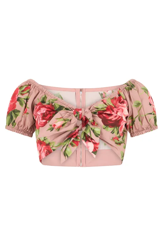 Crop Top Cotton Pink made by Dolce & Gabanna