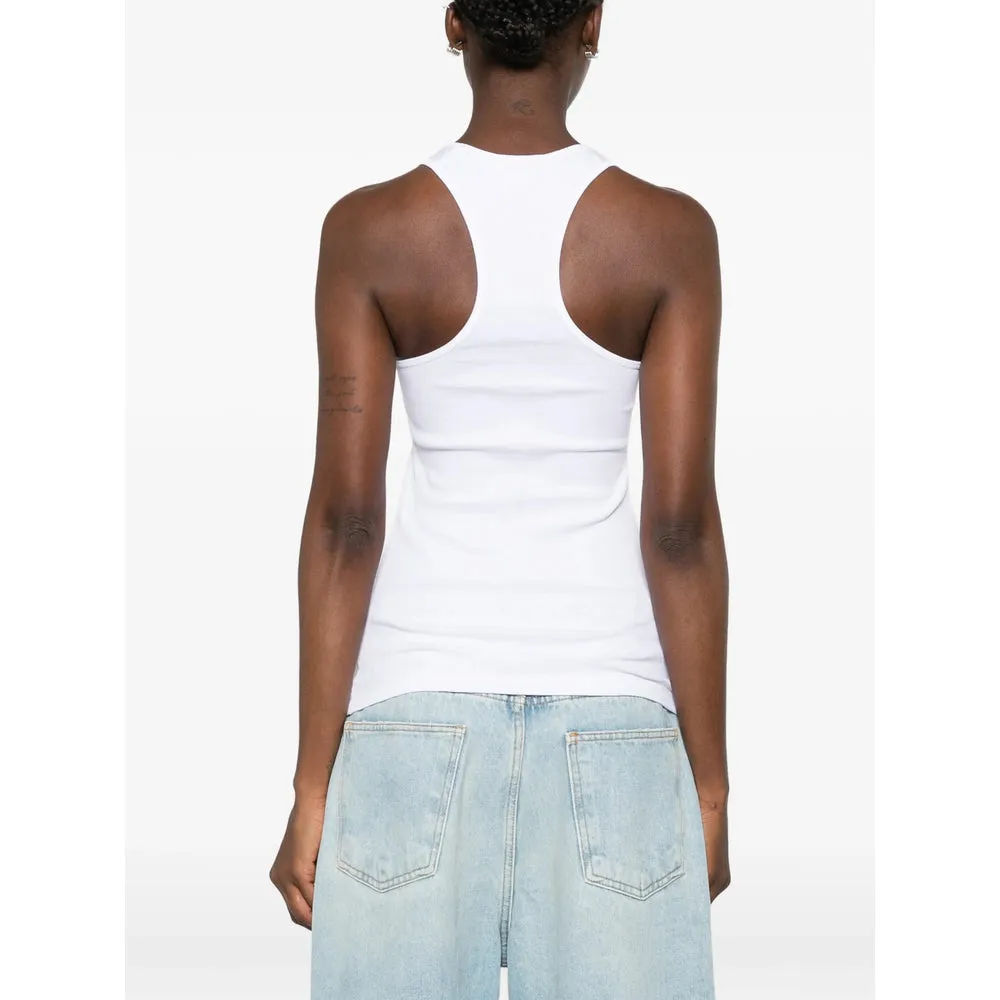 Top Ribbed Scoop-Neck Sleeveless White sold by Lord & Taylor product image thumbnail 4