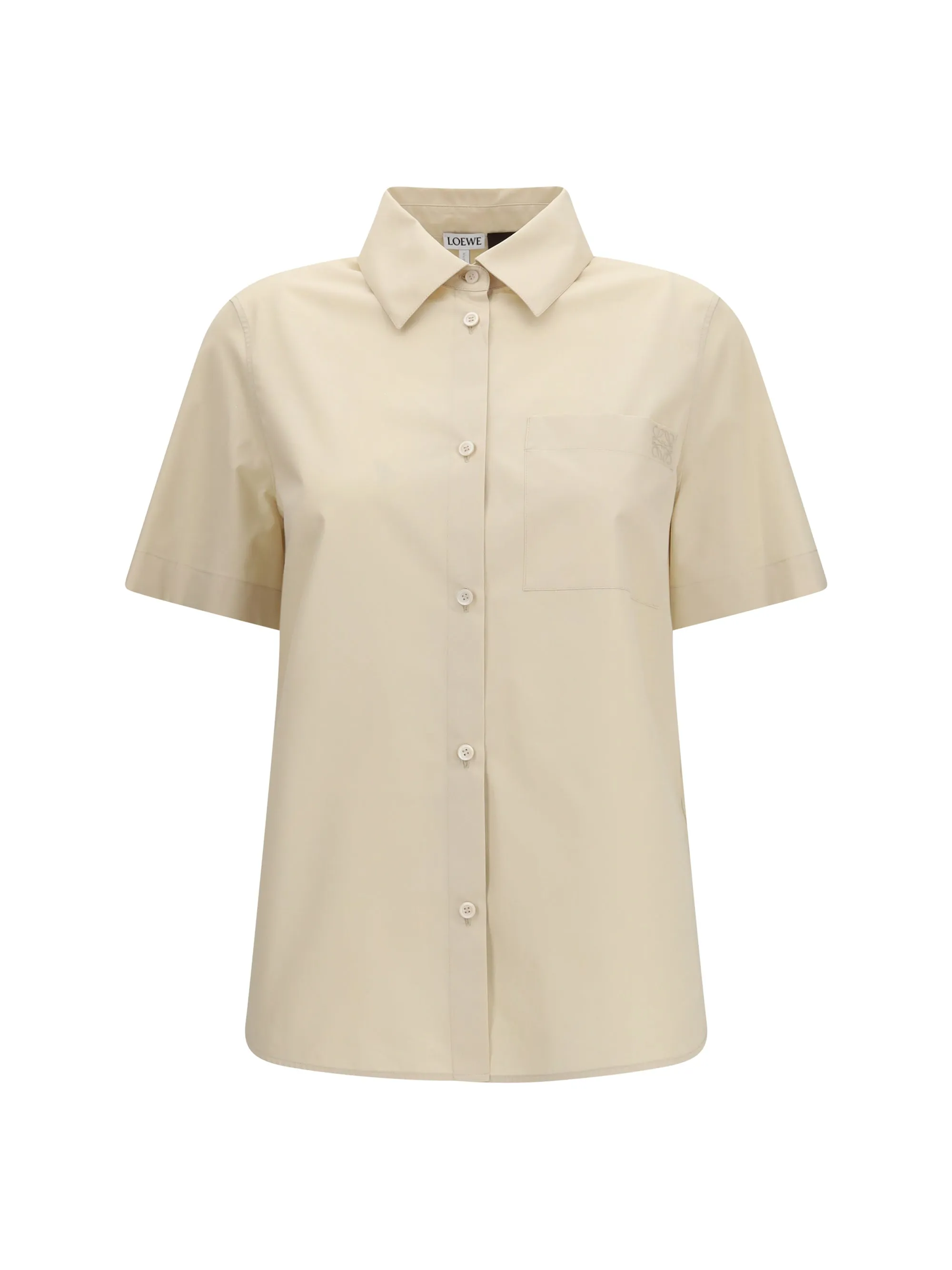 Short-Sleeve Shirt Light Beige Cotton sold by Lord & Taylor