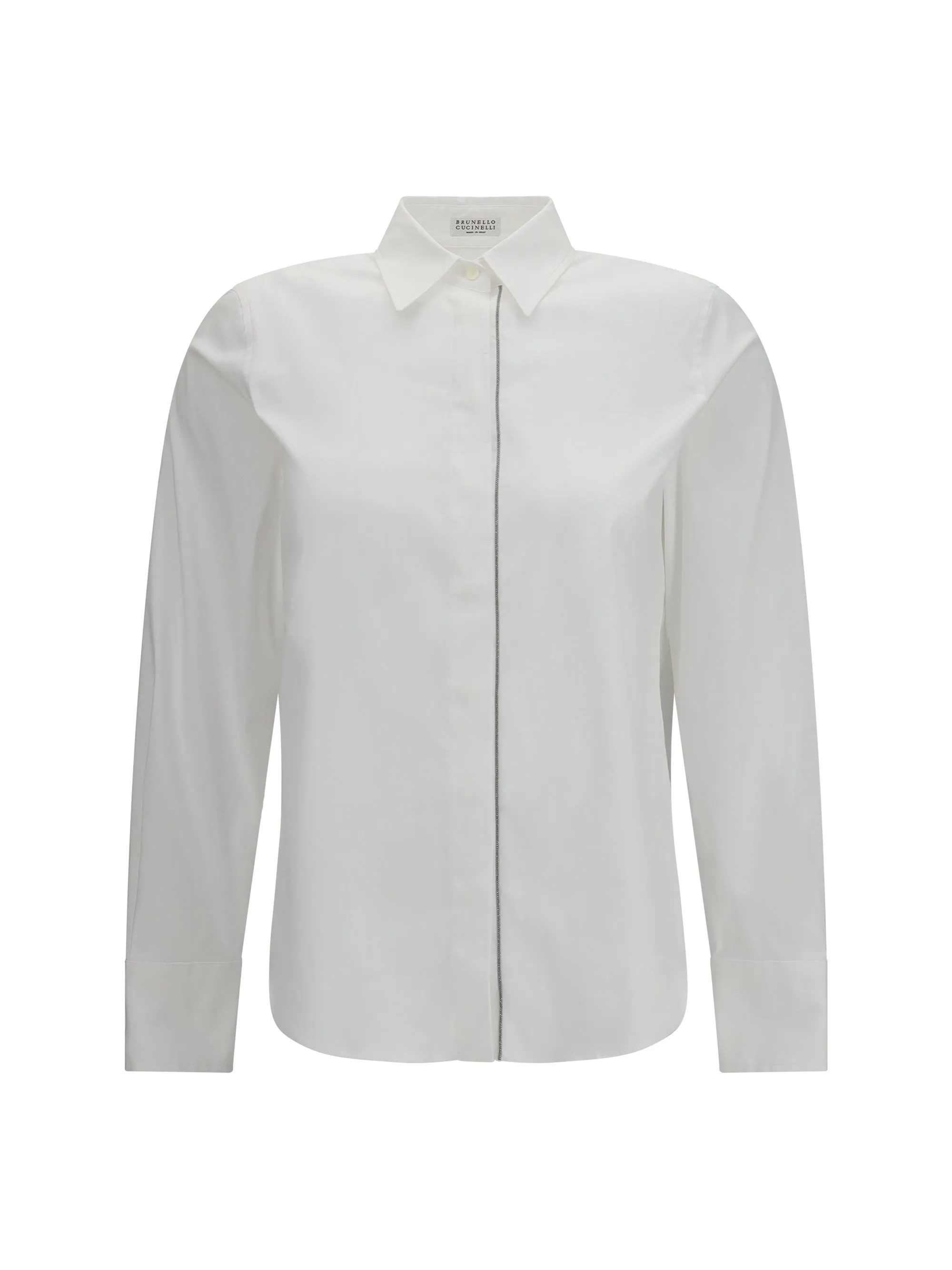 Shirt Stretch Cotton Poplin White sold by Lord & Taylor