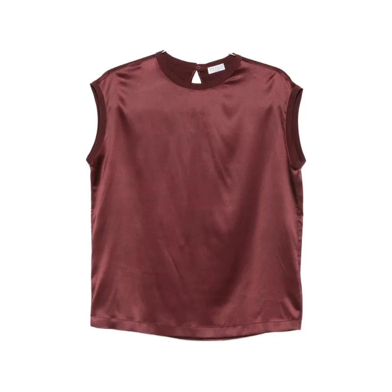 T-shirt Silk Red made by Brunello Cucinelli