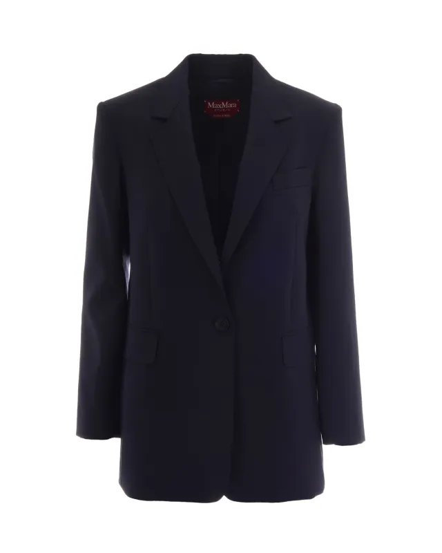 Single-Breasted Blazer Blue made by MaxMara