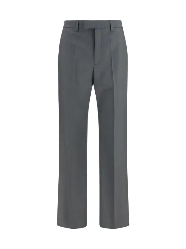 Tailored Wool-Mohair Pants Grey made by Valentino