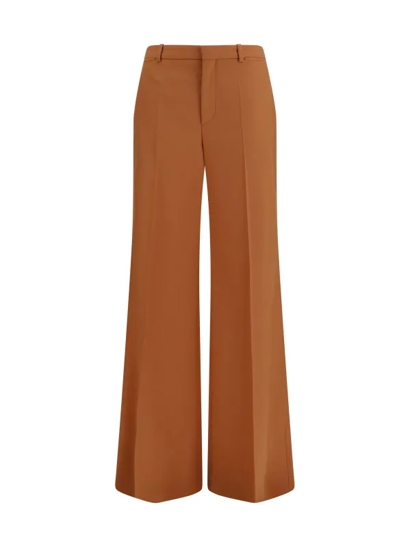 Pants High-Waisted Flared Cotton made by Chloe