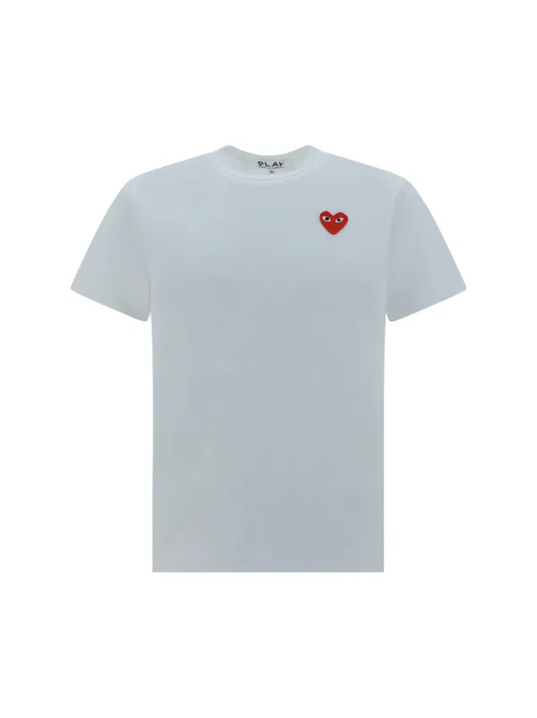 T-Shirt with Patch White made by Comme des Garcons PLAY