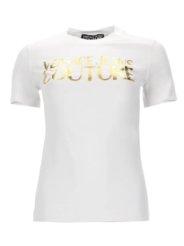 T-Shirt with Logo White made by Versace