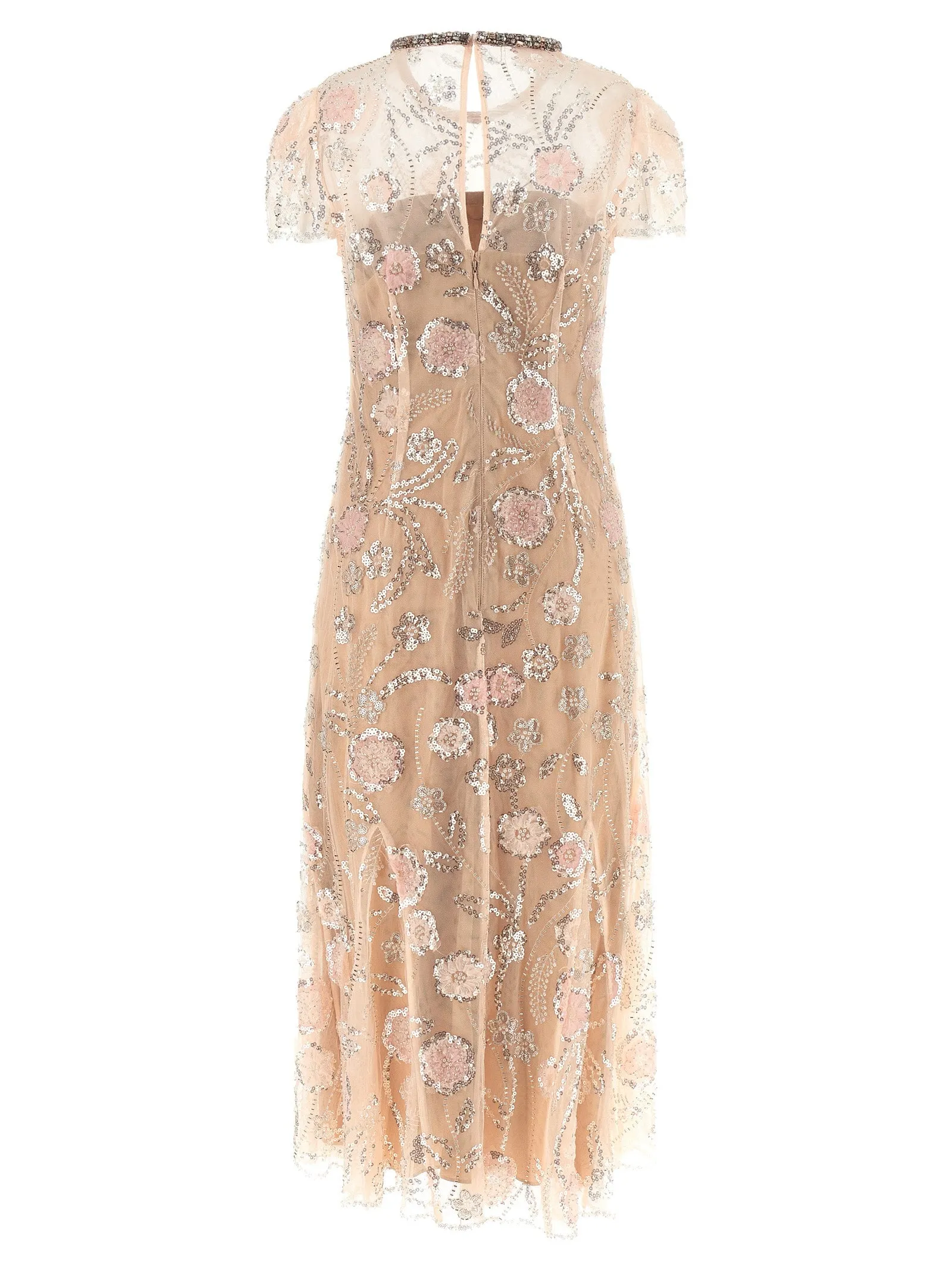 'Pink Flower Sequin Embellished Midi' dress sold by Lord & Taylor product image thumbnail 2