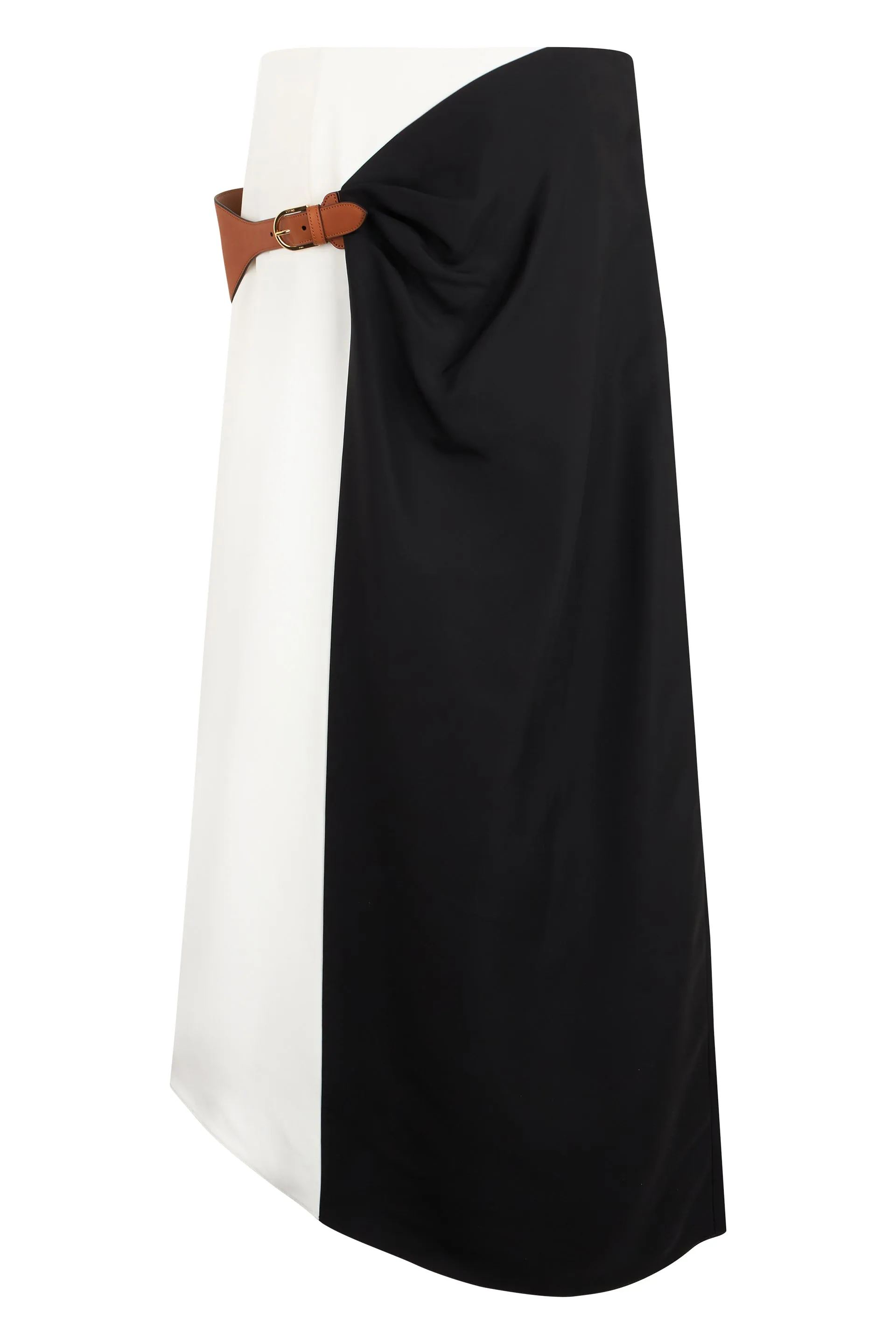 MIDI SKIRT WITH LEATHER INSERT sold by Lord & Taylor product image thumbnail 2