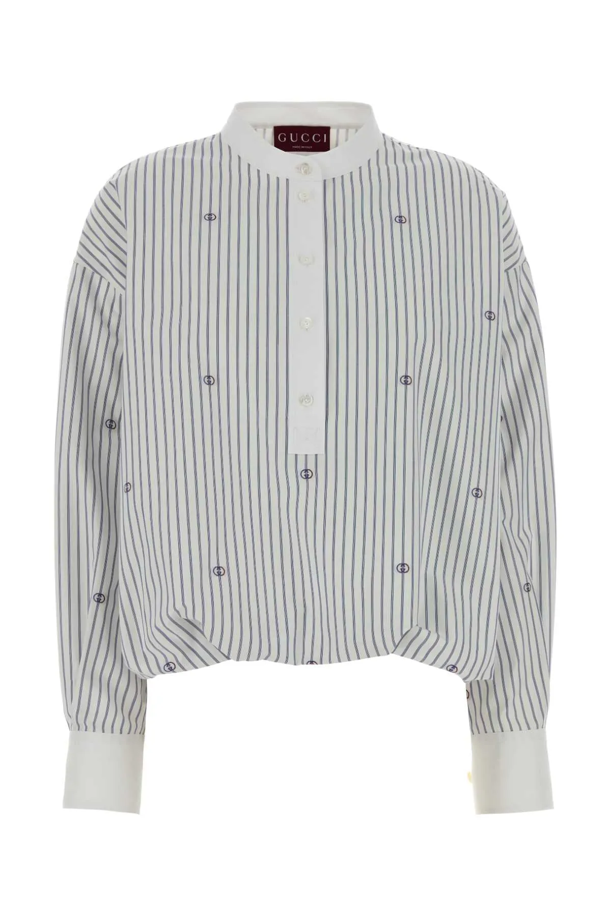 COTTON STRIPED BLOUSE WITH EMBROIDERY sold by Lord & Taylor