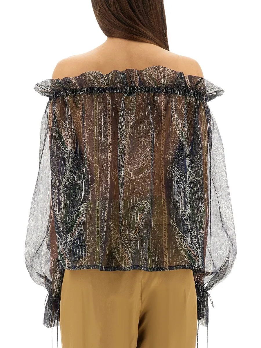 LUREX SILK CREPONNE TOP sold by Lord & Taylor product image thumbnail 3