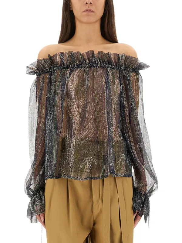 LUREX SILK CREPONNE TOP made by Yves Saint Laurent