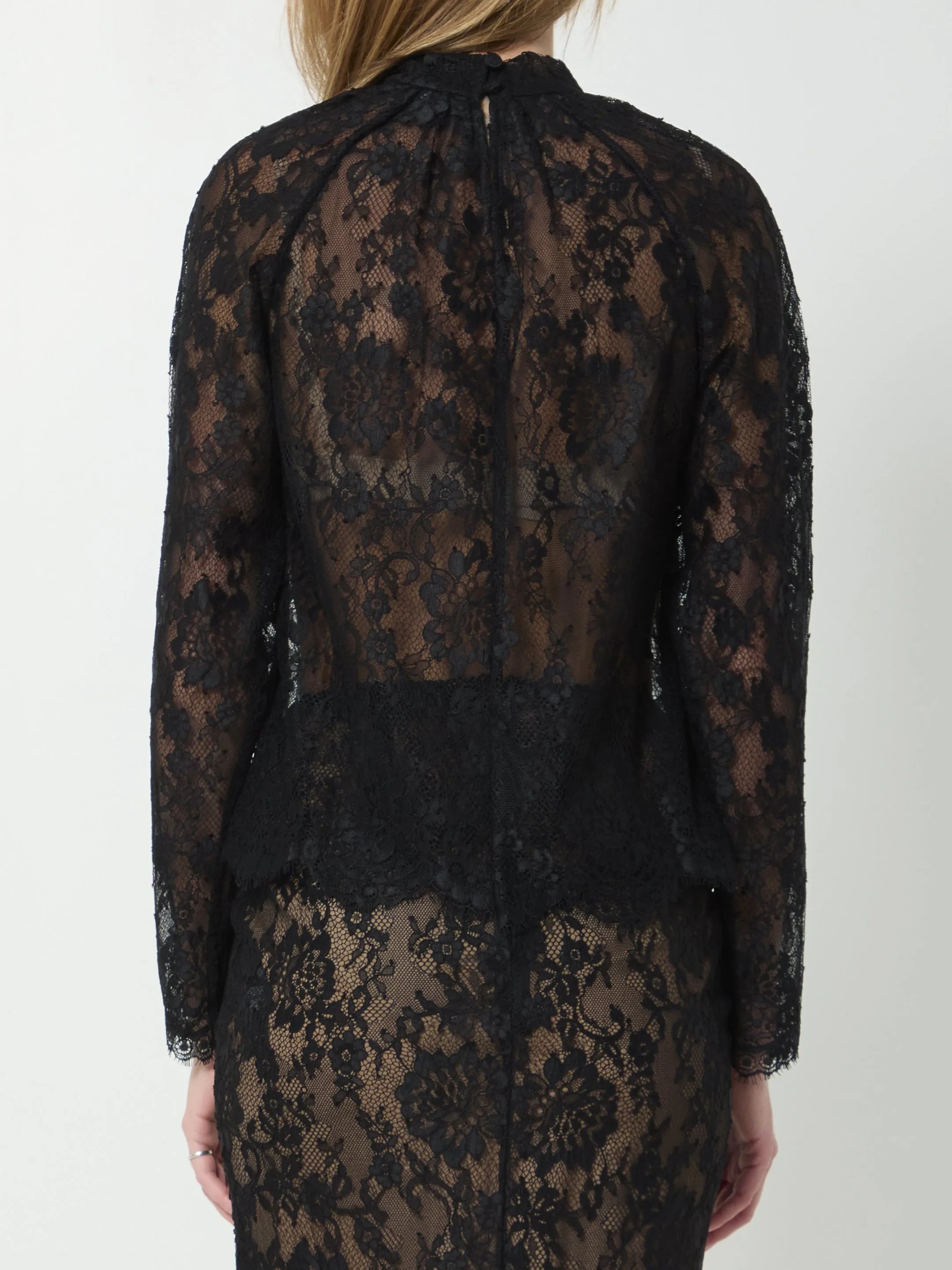 BLACK LACE BLOUSE sold by Lord & Taylor product image thumbnail 4