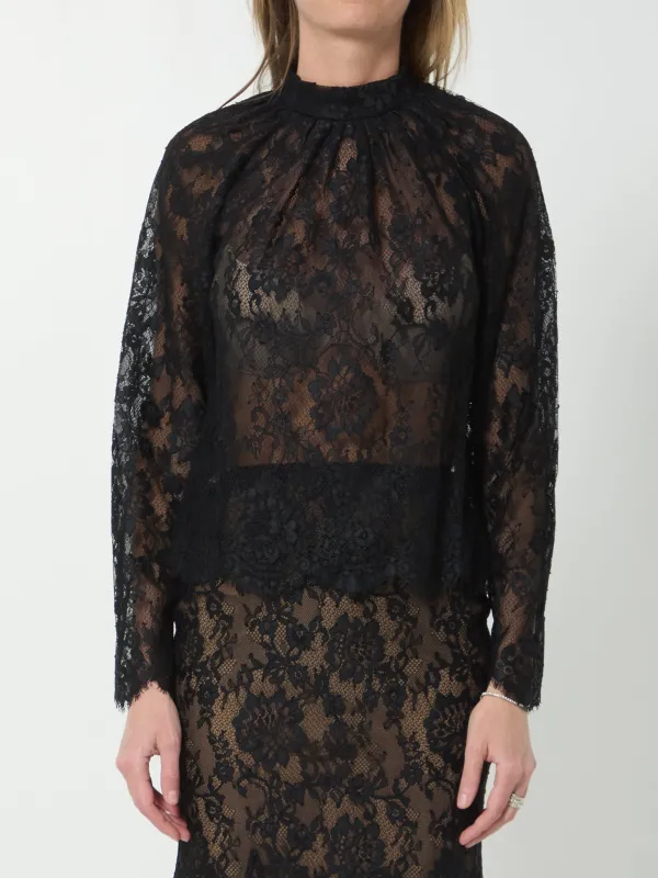 BLACK LACE BLOUSE made by Self-Portrait