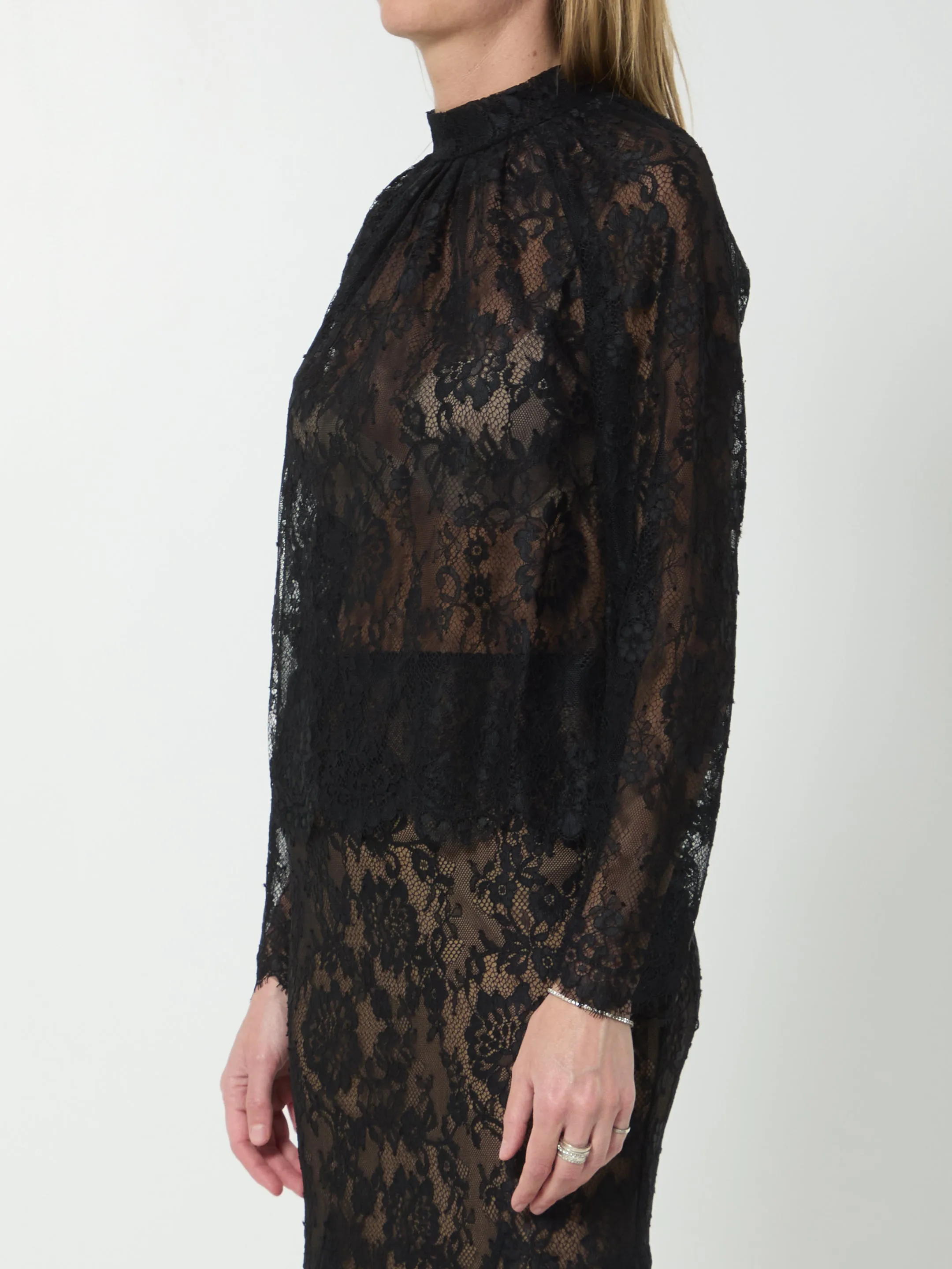 BLACK LACE BLOUSE sold by Lord & Taylor product image thumbnail 2