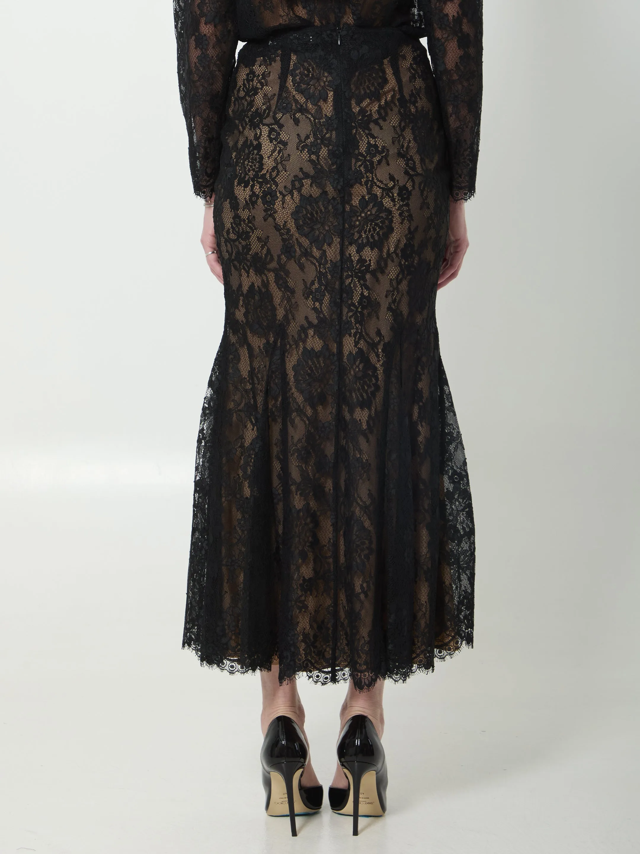 BLACK LACE MIDI SKIRT sold by Lord & Taylor product image thumbnail 4
