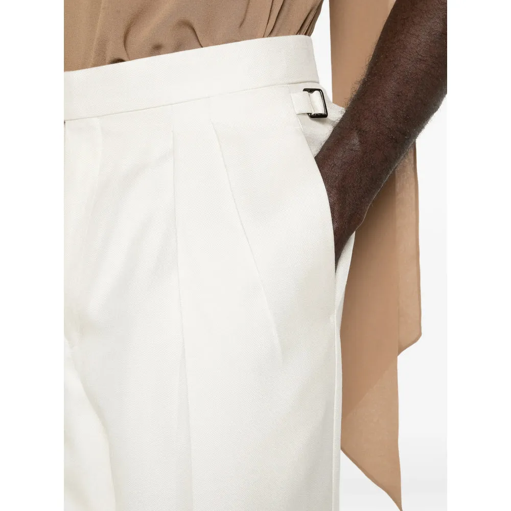 Trousers Pleated Silk Neutrals sold by Lord & Taylor product image thumbnail 3