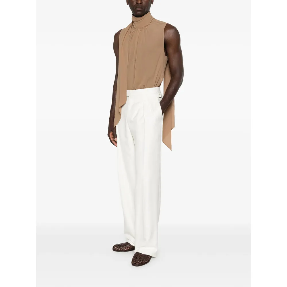Trousers Pleated Silk Neutrals sold by Lord & Taylor product image thumbnail 2