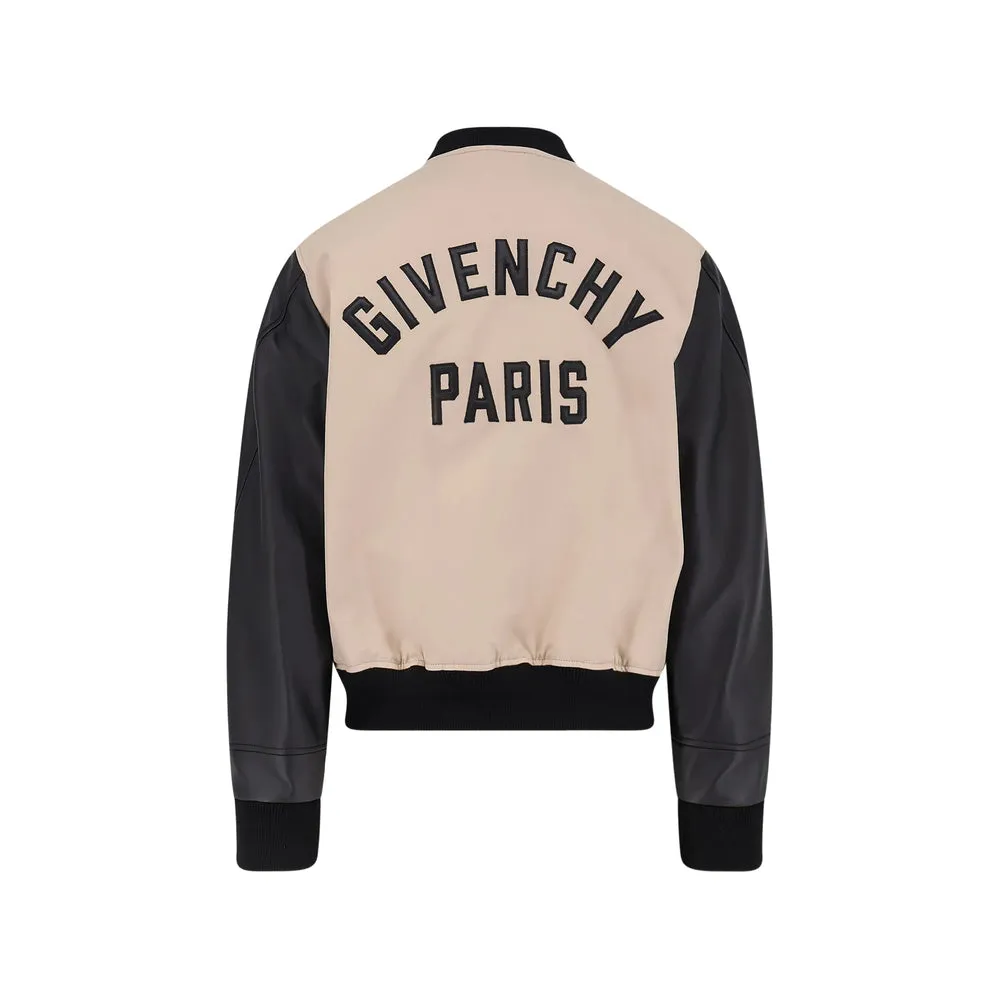Bomber Jacket Black/Neutrals Leather-Panelled sold by Lord & Taylor product image thumbnail 3