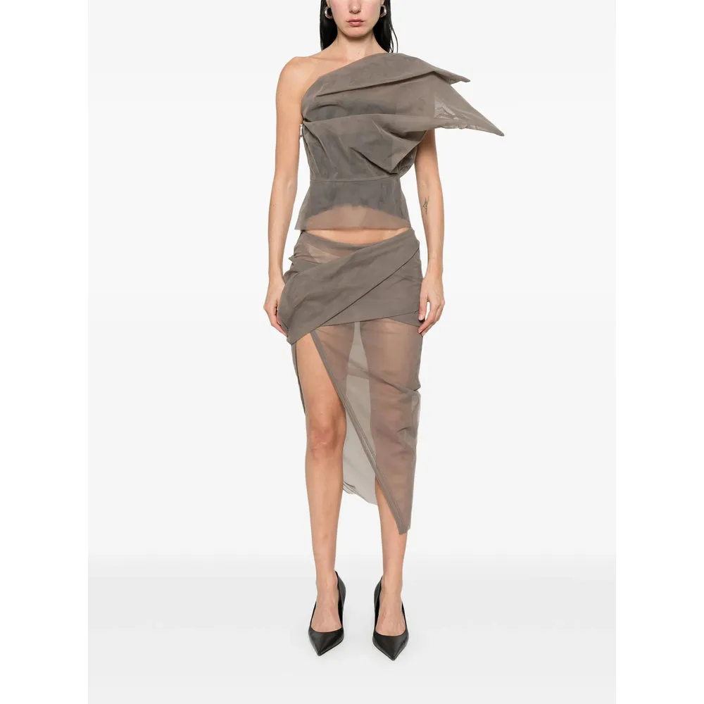 Draped Skirt Grey Recycled Polyamide sold by Lord & Taylor product image thumbnail 4