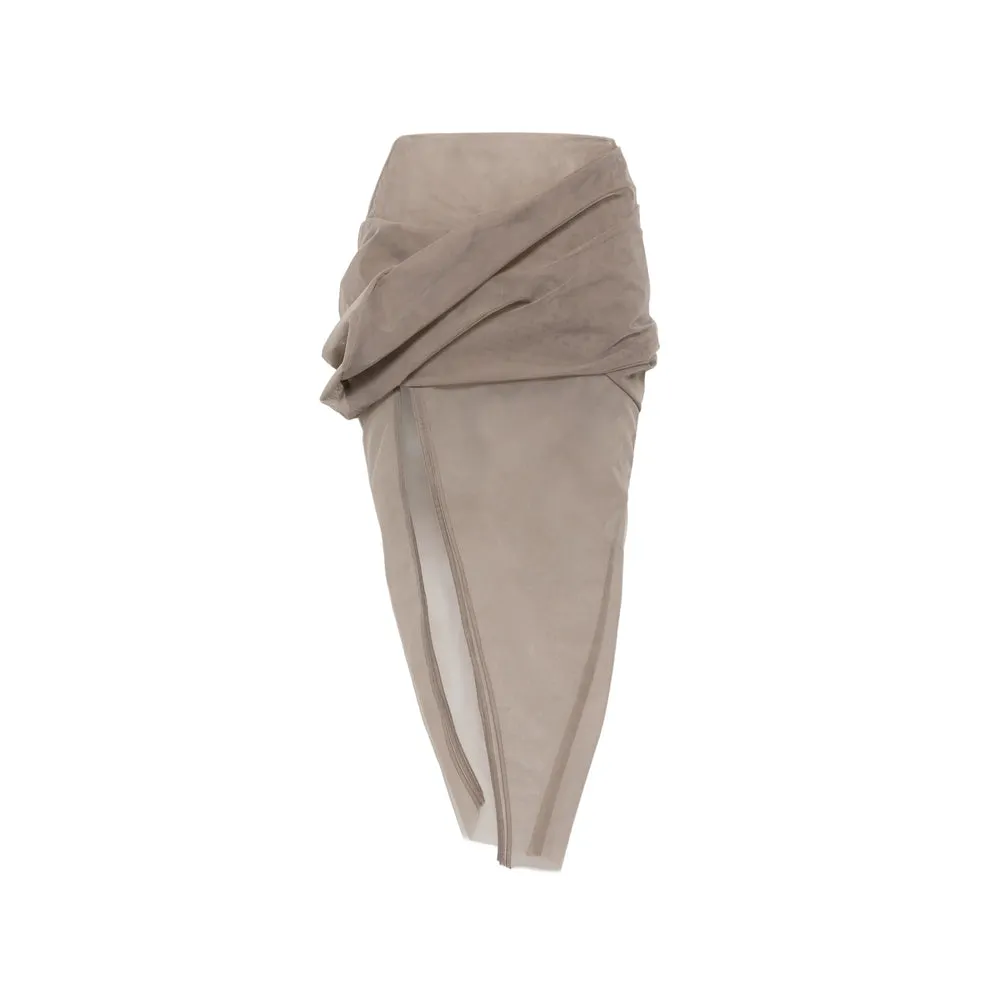 Draped Skirt Grey Recycled Polyamide sold by Lord & Taylor