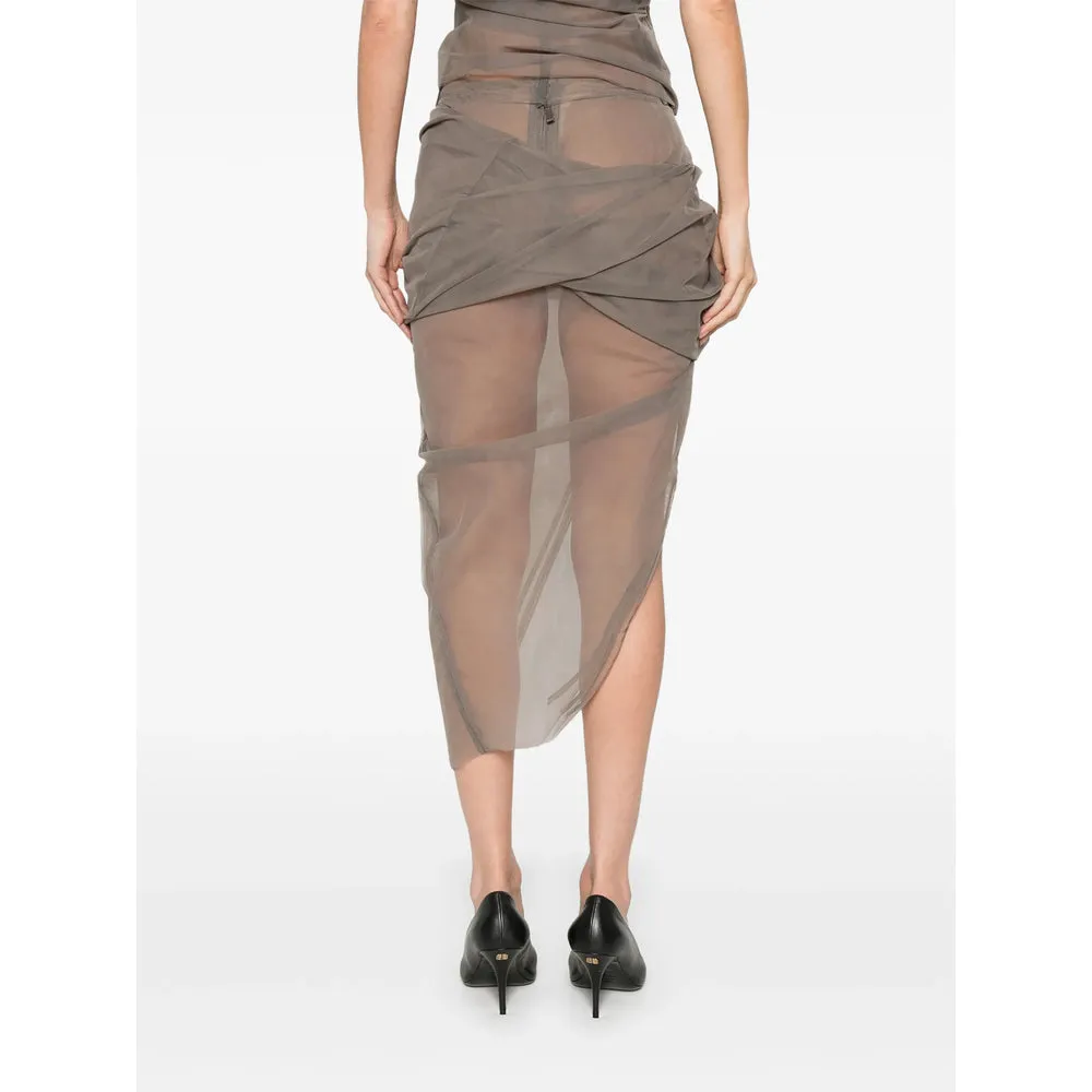 Draped Skirt Grey Recycled Polyamide sold by Lord & Taylor product image thumbnail 3