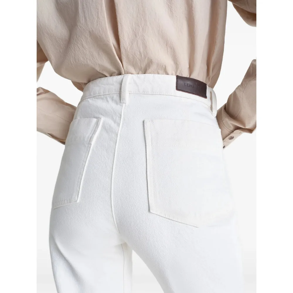 Straight-Leg Cotton Jeans White sold by Lord & Taylor product image thumbnail 3