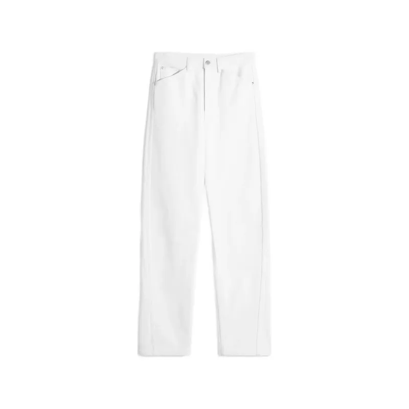 Straight-Leg Cotton Jeans White made by Lemaire