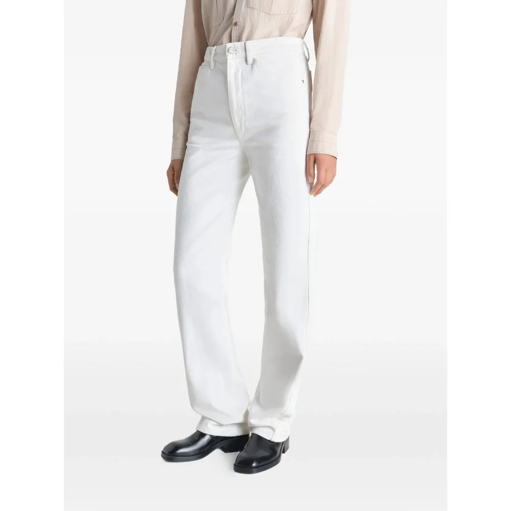 Straight-Leg Cotton Jeans White sold by Lord & Taylor product image thumbnail 5