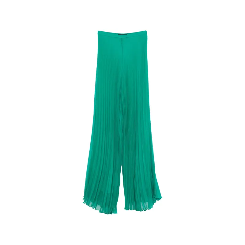 Wide Leg Trousers Pianoforte Green made by MaxMara