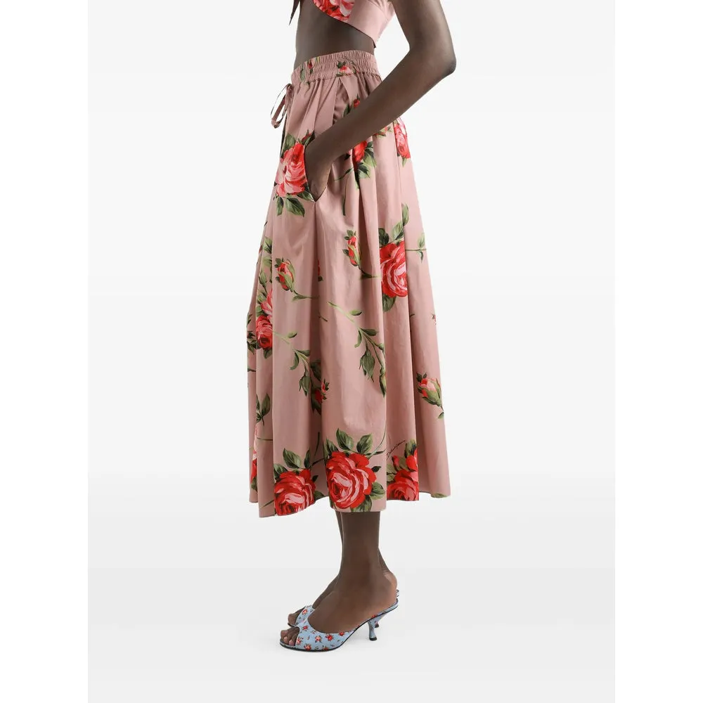 Pleated Cotton Skirt Pink/Red sold by Lord & Taylor product image thumbnail 3