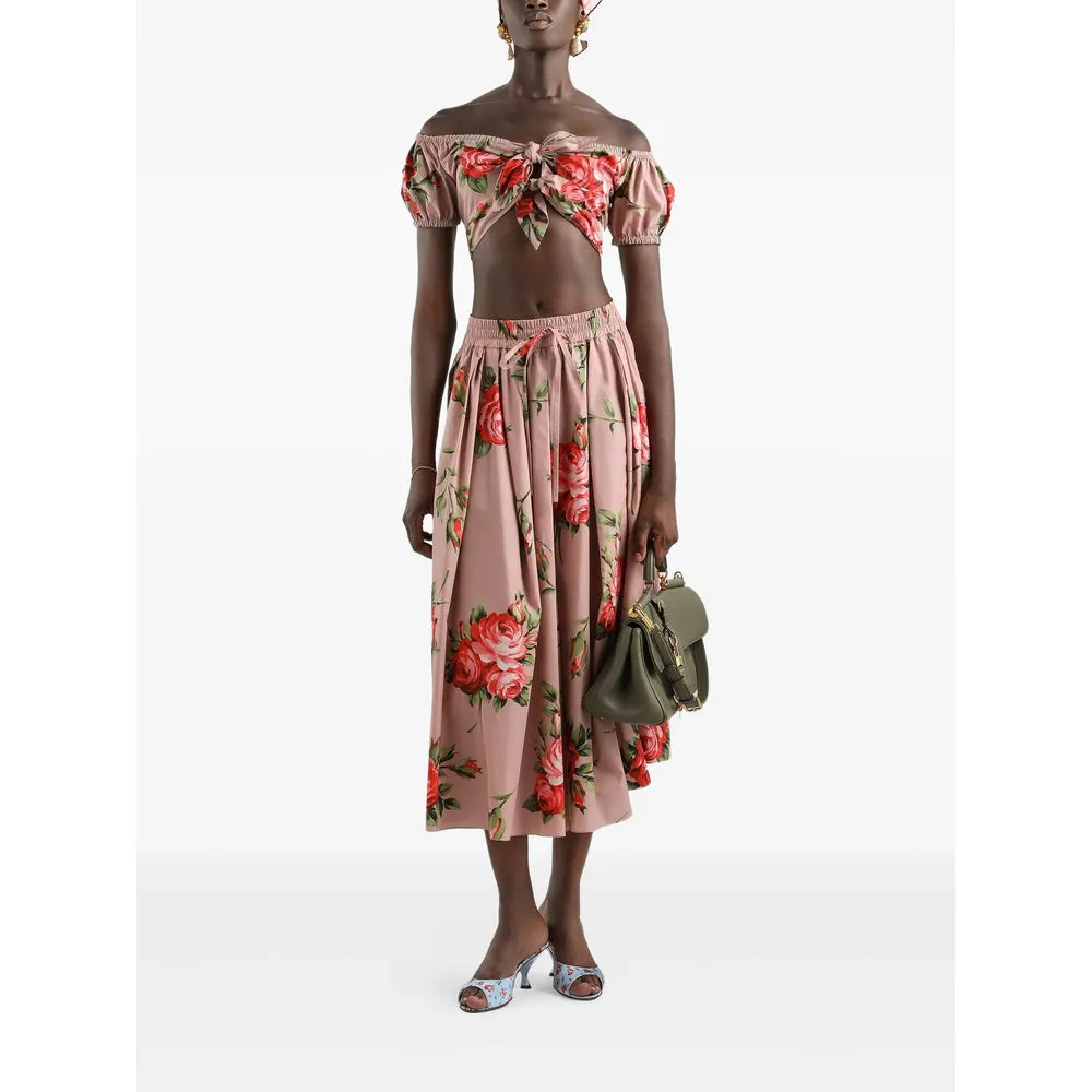 Pleated Cotton Skirt Pink/Red sold by Lord & Taylor product image thumbnail 4