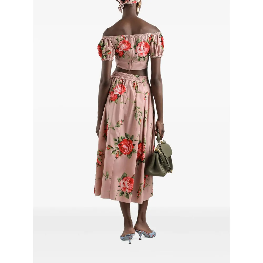 Pleated Cotton Skirt Pink/Red sold by Lord & Taylor product image thumbnail 5