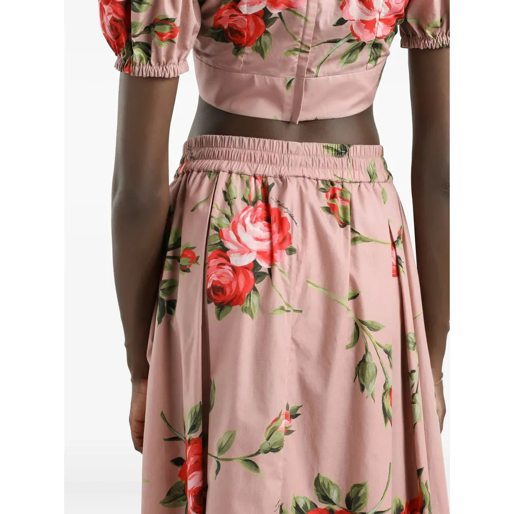 Pleated Cotton Skirt Pink/Red sold by Lord & Taylor product image thumbnail 2
